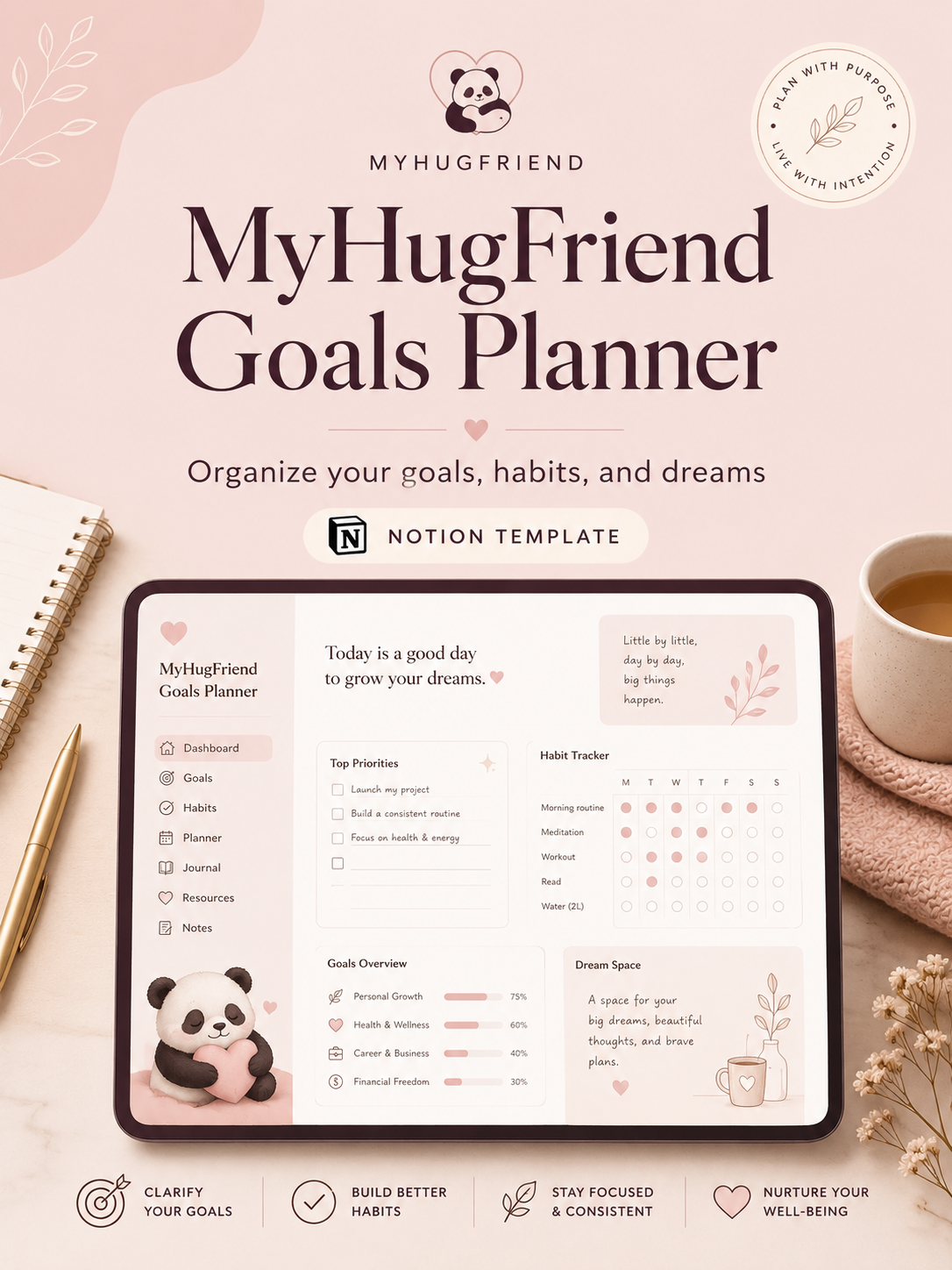 MyHugFriend Goals Planner